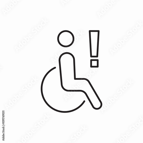 disable attention icon sign vector
