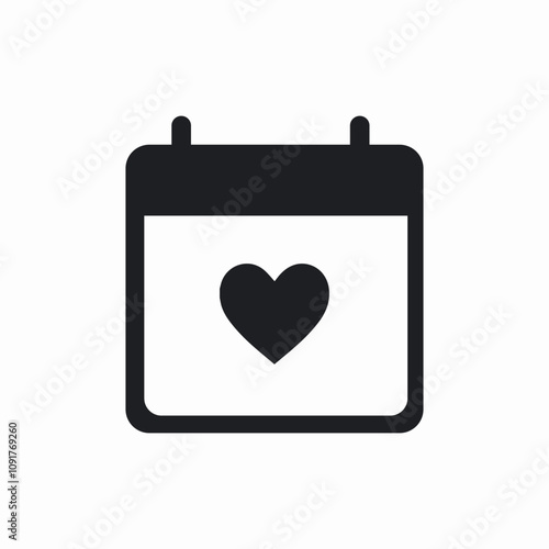 love event calendar icon sign vector