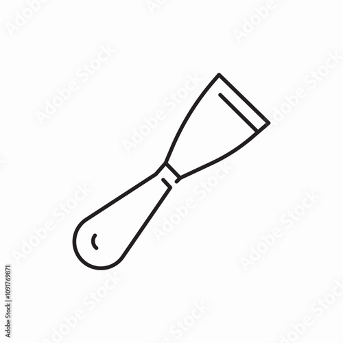 putty knife scraper icon sign vector