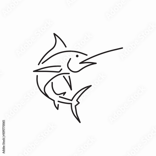 shark fish icon sign vector