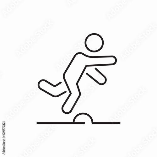 trip over stone icon sign vector