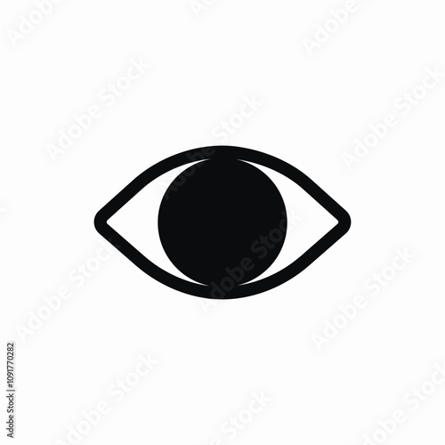 view eye organ icon sign vector