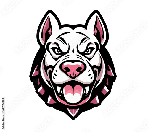 Dog head icon. Flat style. Cartoon dog face. Vector Illustration isolated on white. Silhouette simple. Animal Logotype concept. Logo design template, illustration of a dog	