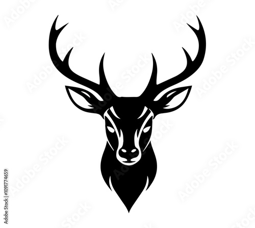 Deer head vector, deer Logo