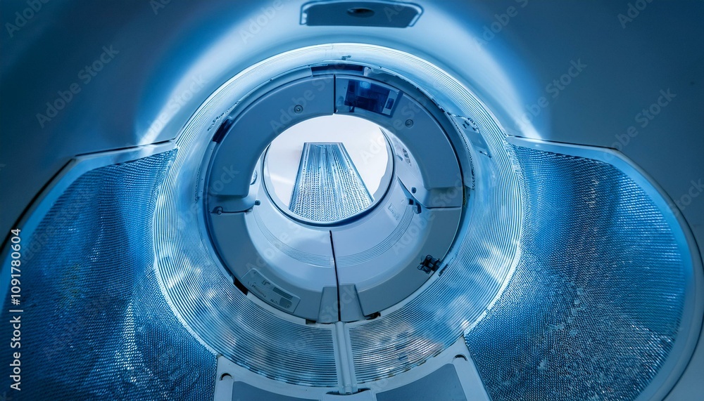 Fototapeta premium 인체의 데이터를 수집하는 CT MRI 스캐너 의료장비