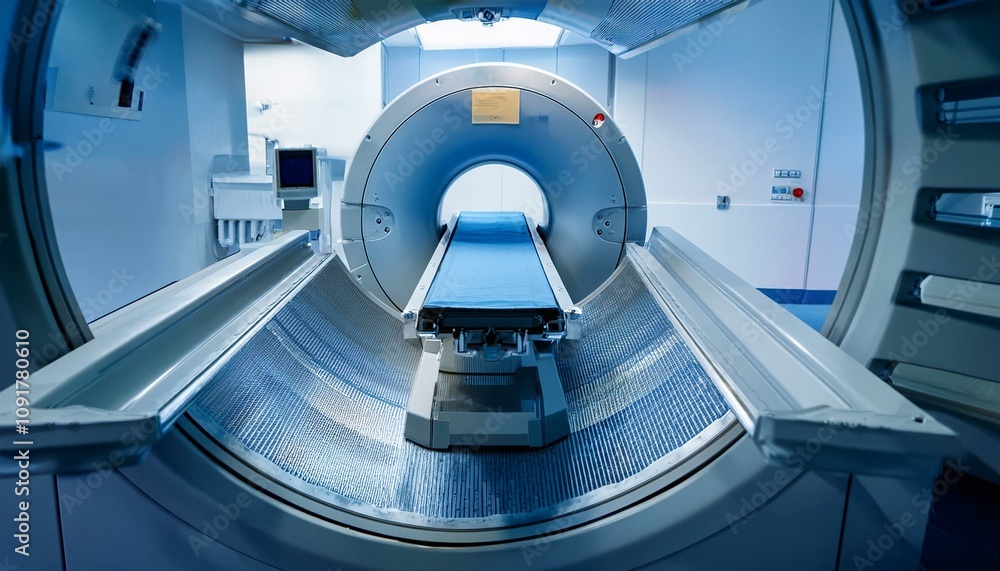 Fototapeta premium 인체의 데이터를 수집하는 CT MRI 스캐너 의료장비