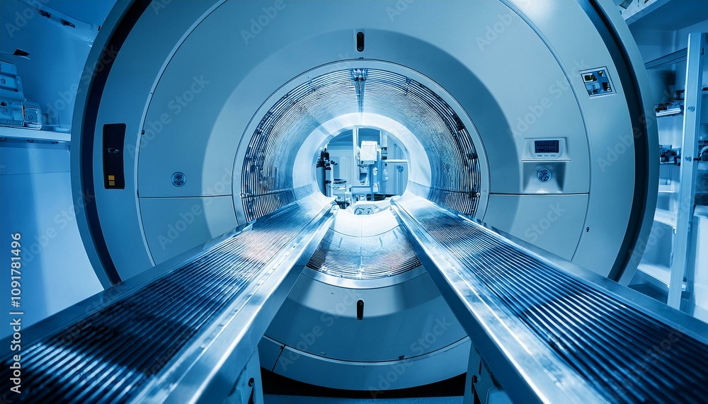 Fototapeta premium 인체의 데이터를 수집하는 CT MRI 스캐너 의료장비