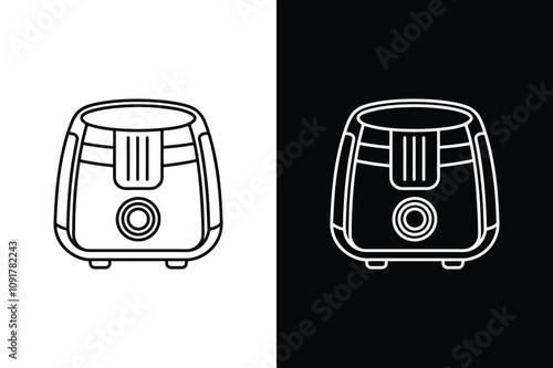 Cooking method Air Fryer icon for vector sign isolated on white background. photo