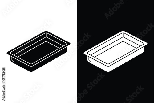 Baking sheet for oven icon  vector on White Background Vector Art Illustration on white background.