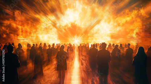 Old retro devote hebrew jewish act cloth young pure human girl face happy joy thank lord Jesus Christ. Burn male dove hope new gift give gospel tongue sign icon light dark black room text space card