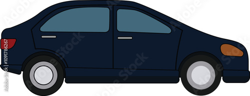 Suzuki Alto small with isolated  vector illustration. Simple picture of land vehicle transportation. Familiy car front and side view. Modern technology automobile. Colorful exterior body car.