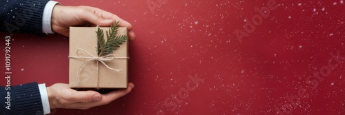 hand holding christmas tree