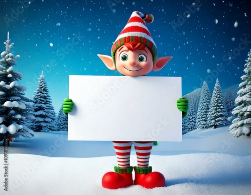 Cute Cartoon Christmas Elf ...
