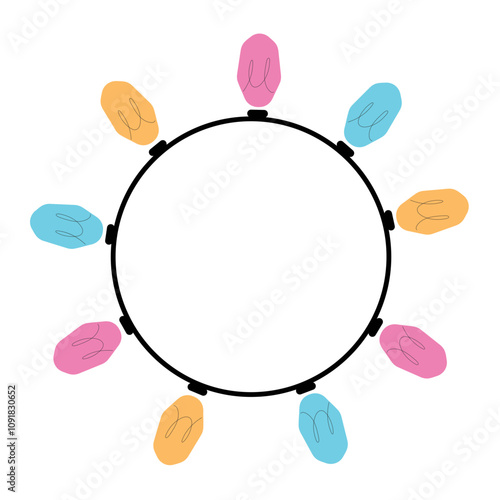 Round blinker frame