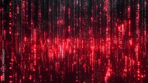 Abstract matrix red background