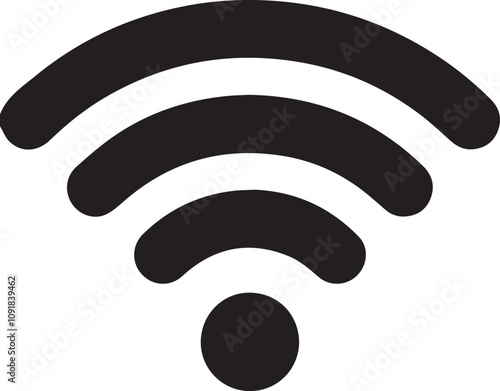 Wifi icon. Wifi network linear icon. Signal sign and symbol. Wifi icon wireless internet signal element flat symbol. Free sign with isolated background. Public wifi area solid sign vector illustion.