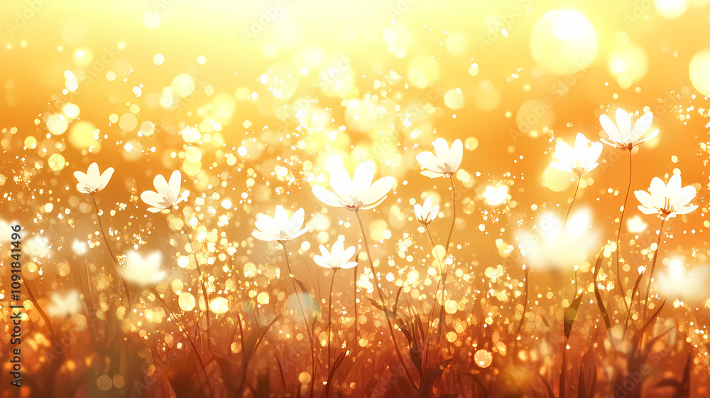 Fototapeta premium sunrise meadow field