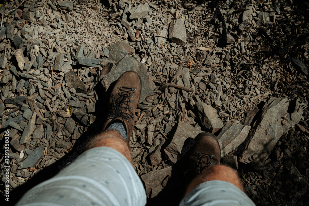 Fototapeta premium Man hiking in Australia