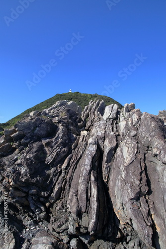 室戸岬　タービダイト層の岩礁　秋　（四国　高知県） photo