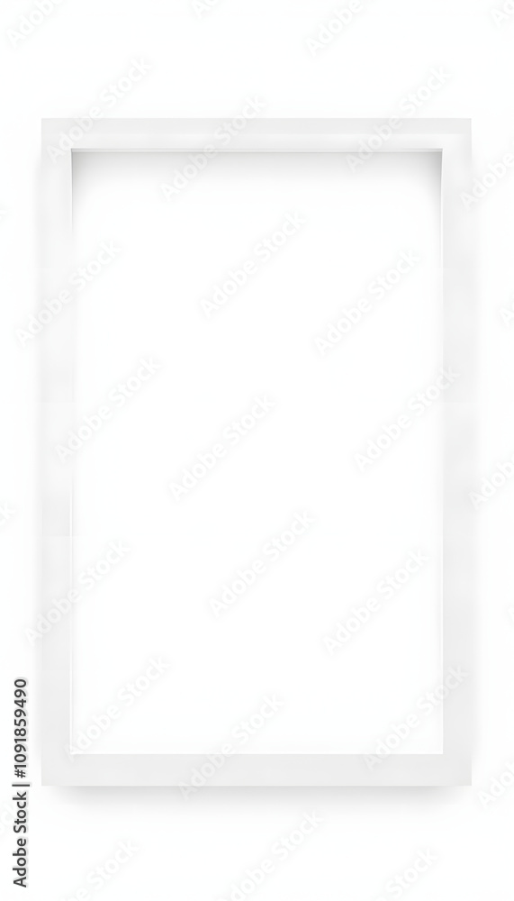 Fototapeta premium Frame mockup design isolated with white highlights, png