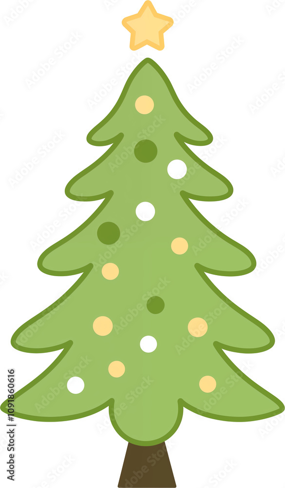 Fototapeta premium illustration of a christmas tree