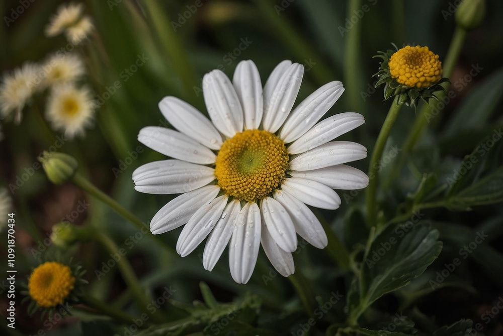 Fototapeta premium a beautiful daisy flowers on the field
