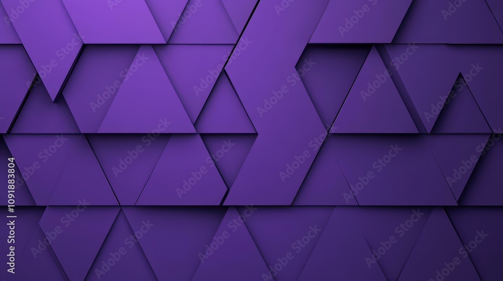 Obraz premium Immerse in this sleek dark purple metallic background featuring geometric triangles and smooth gradient effects.