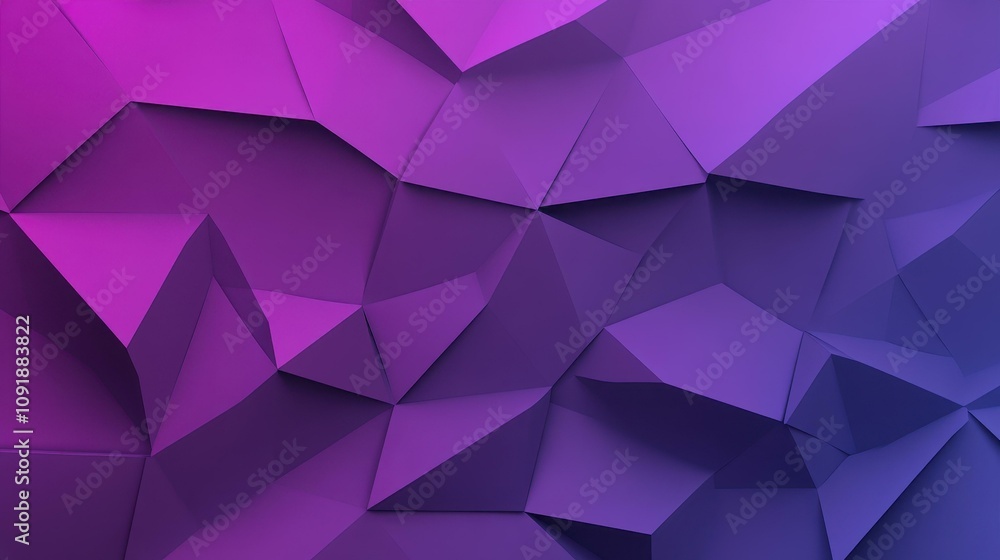 Fototapeta premium Immerse in this sleek dark purple metallic background featuring geometric triangles and smooth gradient effects.