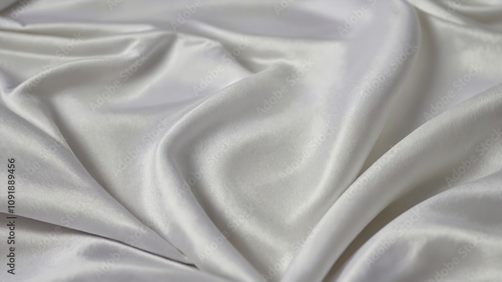 Fototapeta premium Flowing Satin Fabric with Soft Folds 