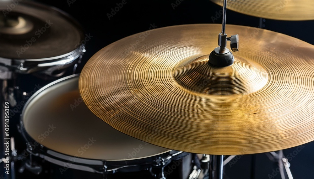 Obraz premium cymbals percussion instrument, AI generated