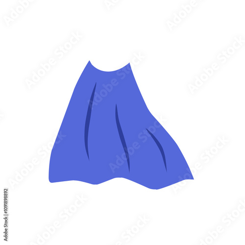 blue superhero cape vector design