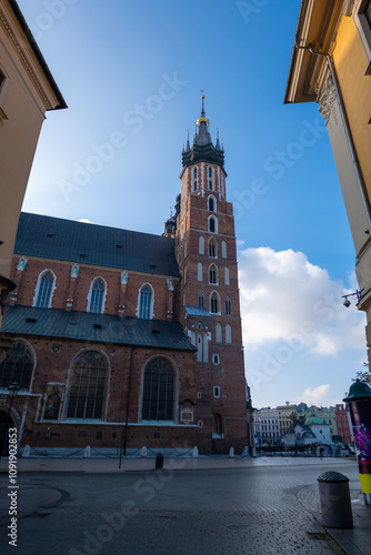 Krakow Old Town St. Mary's Basilica Main Market Square St Florians gate and Barbakan Royal Castle St. Joseph's Church