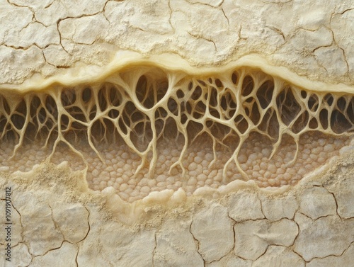 Fertility management through natural textures in soil exhibiting uniform loops and symmetrical fibers photo