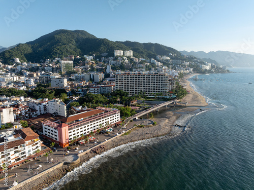 Puerto Vallarta Zona Romantica desde drone