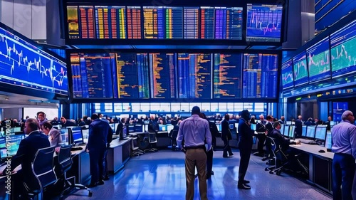 Trading Floor: Immersive Stock Market Video Footage - High-Resolution Visuals of Global Finance
