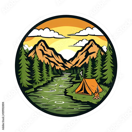 Camping Sticker