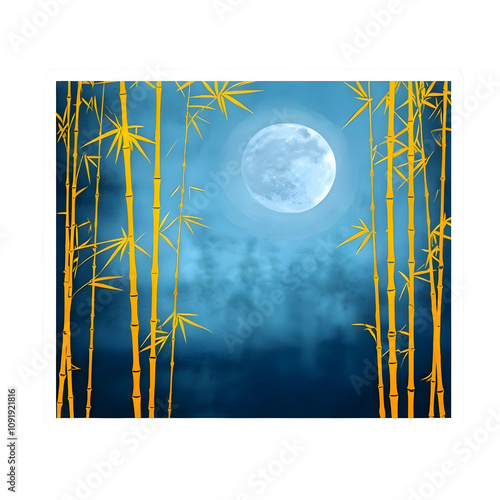 Bamboo Moon Sticker