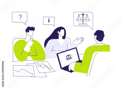 Get free legal help abstract concept vector illustration.