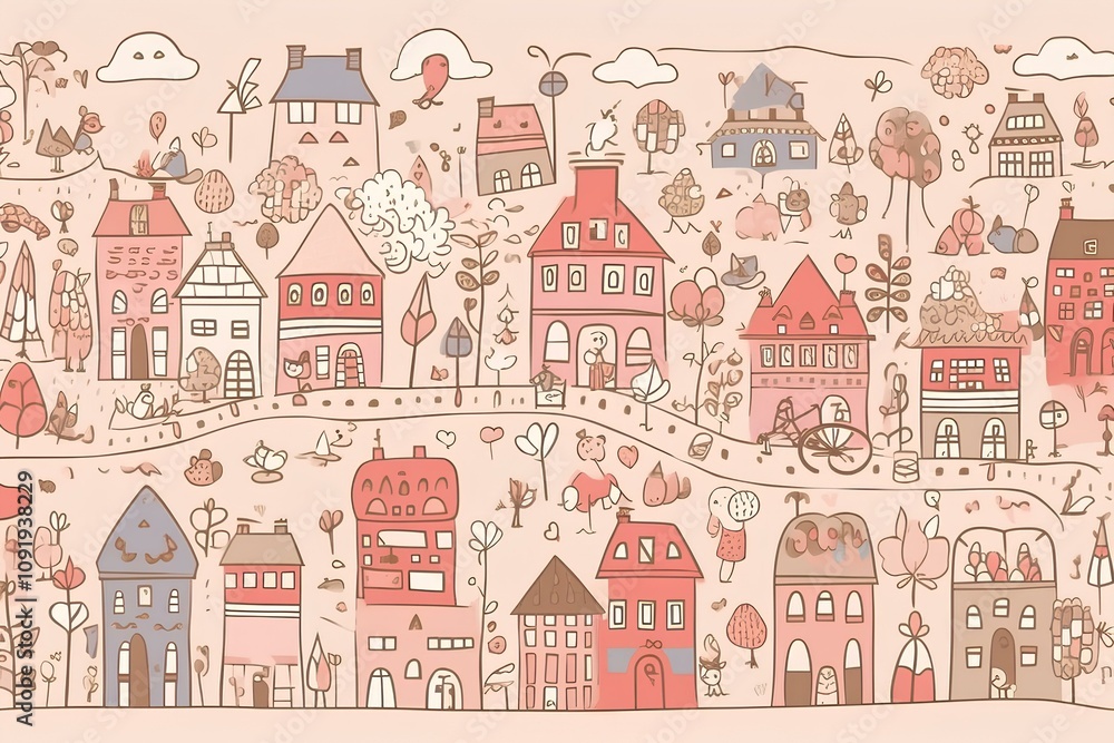 Fototapeta premium pattern of houses