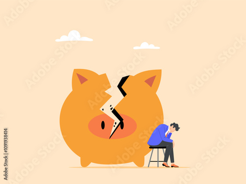 Debt problems from overspending and financial mistakes