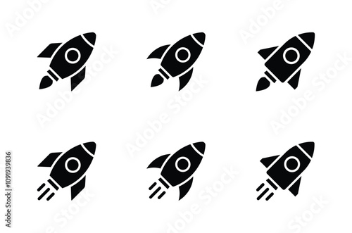 Rocket icon. Rocket launched icon vector.