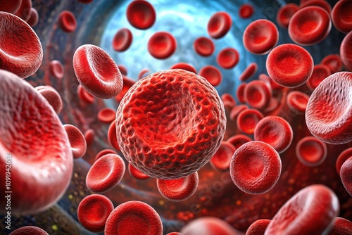 Blood Cell Analysis - Medical Illustration photo