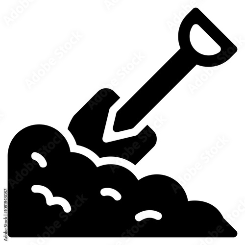 Shovel Glyph Icon