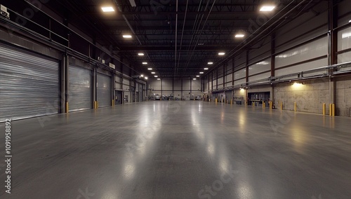 Vast Industrial Warehouse Interior: A Spaciously Designed Modern Facility photo