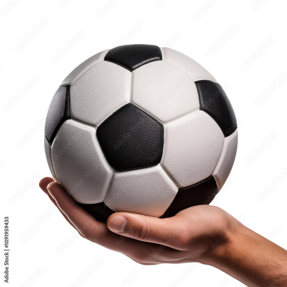 Hand holding a ball, transparent background image Hand holding a ball, transparent background image