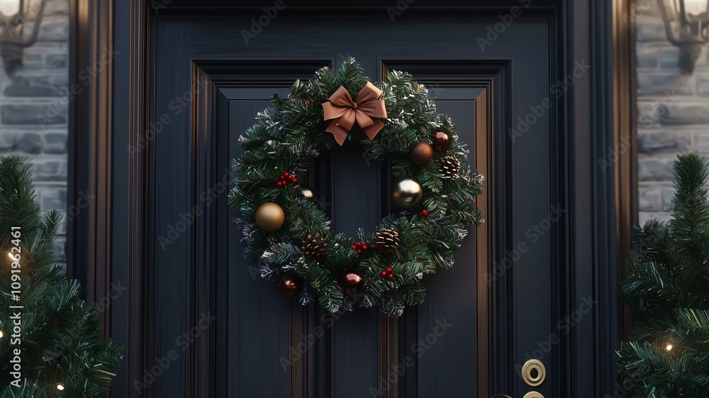 クリスマスリースの背景画像 クリスマスリースの背景画像