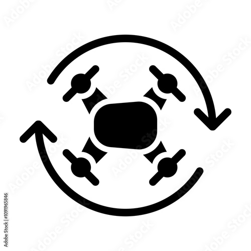 drone rotate Solid icon