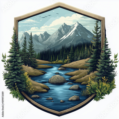 Shield kobuk valley national park illustration  photo