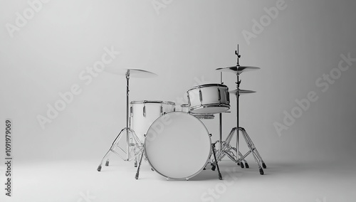 Studio Drum Set: Minimalist Music Instrument