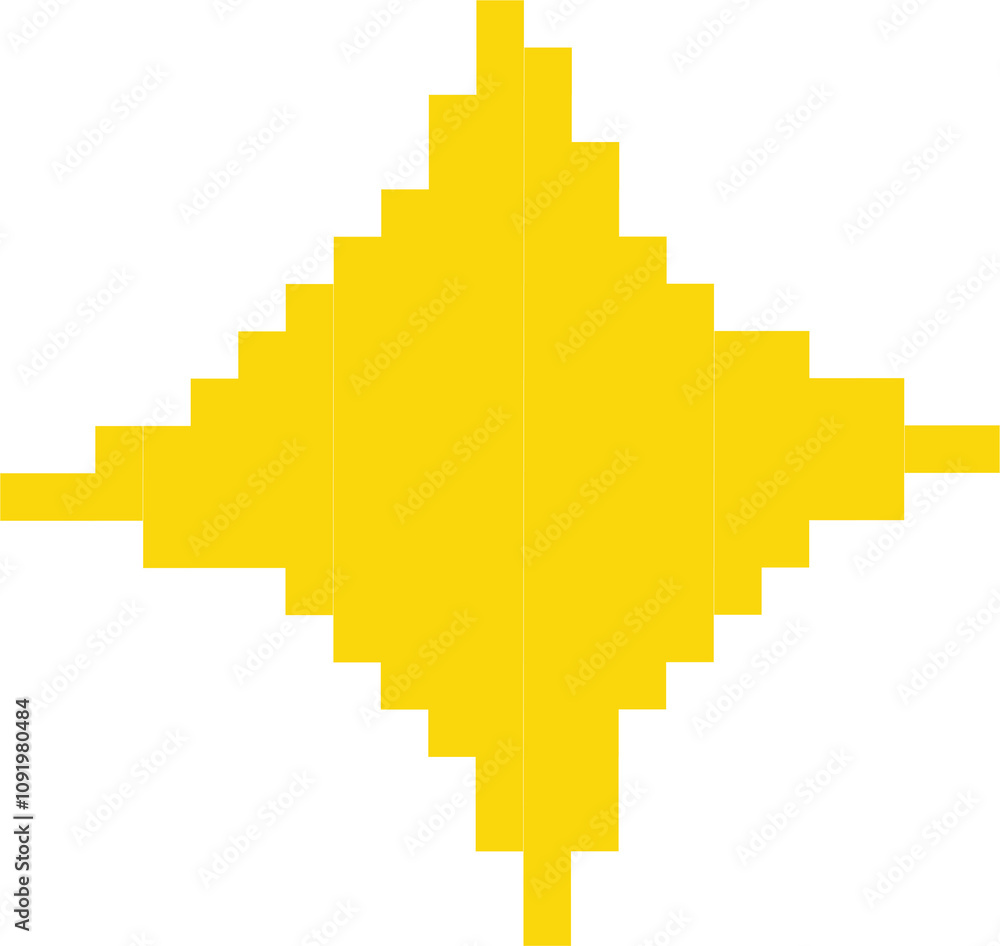 Pixel character shape illustration Pixel character shape illustration